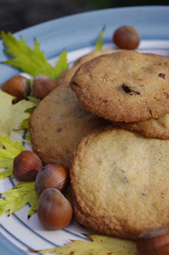 Cookies chocolat/noisettes à la farine de riz - Les bonnes recettes de Julie