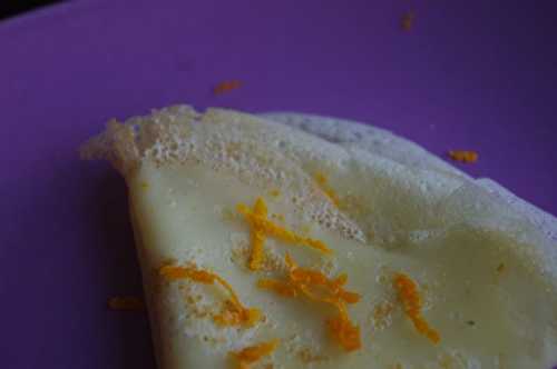 Crêpes légères, façon suzette, à l'orange