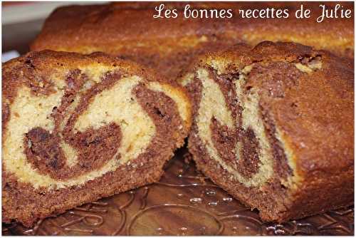 Gâteau marbré vanille chocolat