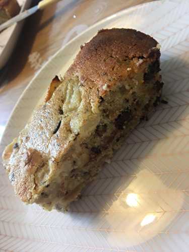 Gâteau pommes, poires & chocolat