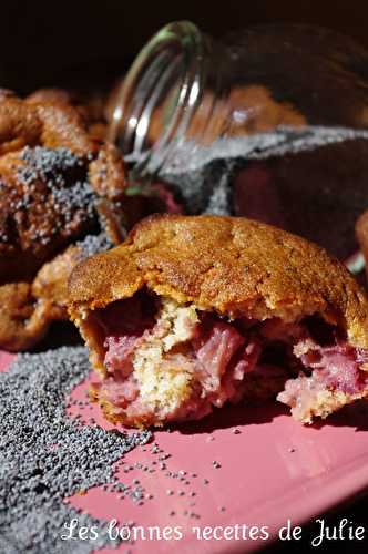 Muffins aux fraises & au pavot - Les bonnes recettes de Julie