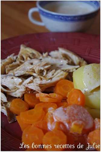 Papillotes de poulet entier, ail & oignon - et sa crème de jus de cuisson - Les bonnes recettes de Julie