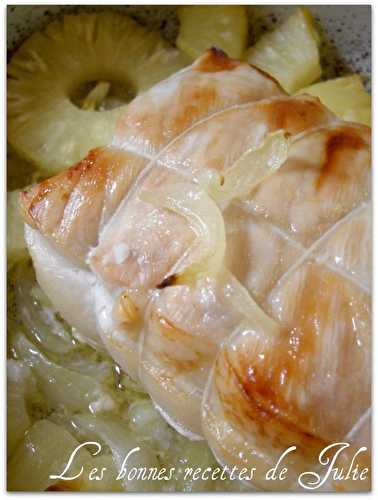 Rôti de porc au miel et à l'ananas - Les bonnes recettes de Julie