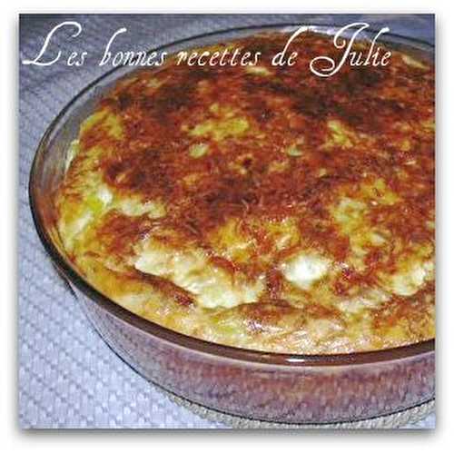 Tarte aux poireaux & aux lardons, sans pâte