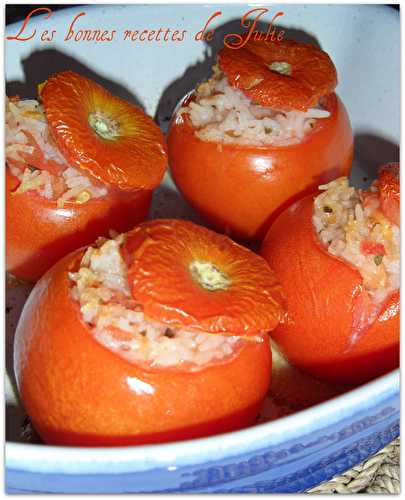 Tomates farcies au riz & au fromage de chèvre