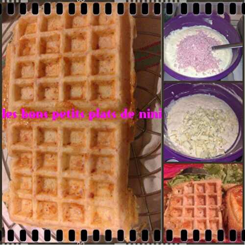 GAUFRES SALEES AU FROMAGE ET JAMBON