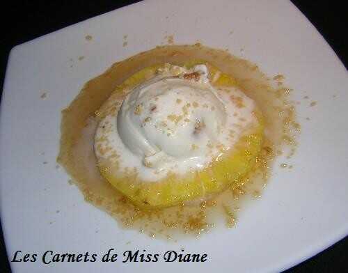 Ananas tranché au sirop à l'érable, au rhum et au gingembre, sans gluten et sans lactose - Les carnets de Miss Diane