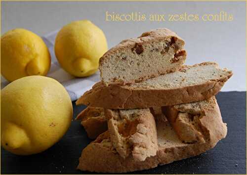 Biscottis aux zestes confits et aux graines de pavot, sans gluten et sans lactose