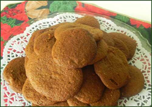 Biscuits à la mélasse et au gingembre confit, sans gluten