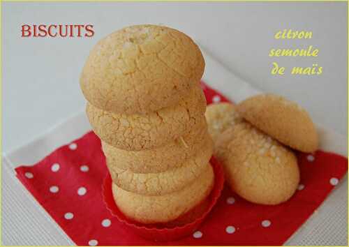 Biscuits au citron et à la semoule de maïs, sans gluten