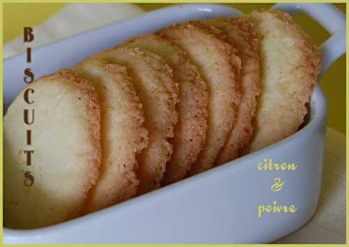 Biscuits au citron et au poivre, sans gluten