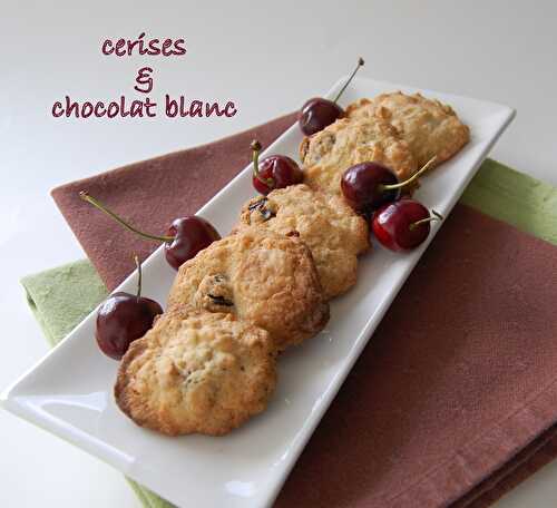 Biscuits aux cerises séchées et au chocolat blanc, sans gluten