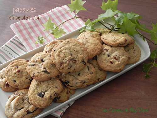 Biscuits aux pacanes et au chocolat noir absolu, sans gluten et sans lactose