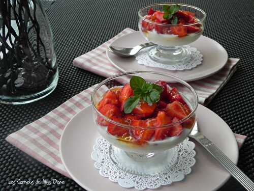 Blanc-mange aux fraises, sans gluten et sans lactose