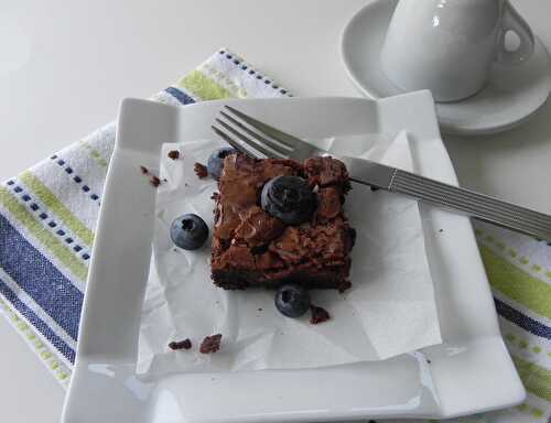 Brownies au chocolat et aux bleuets, sans gluten