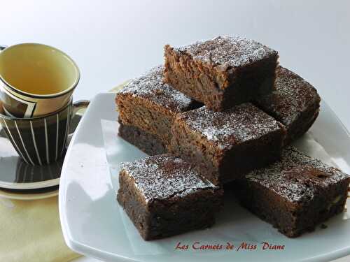 Brownies aux bananes et au beurre d'arachide, sans gluten et sans lactose