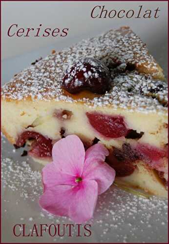 Clafoutis aux cerises et au chocolat, sans gluten