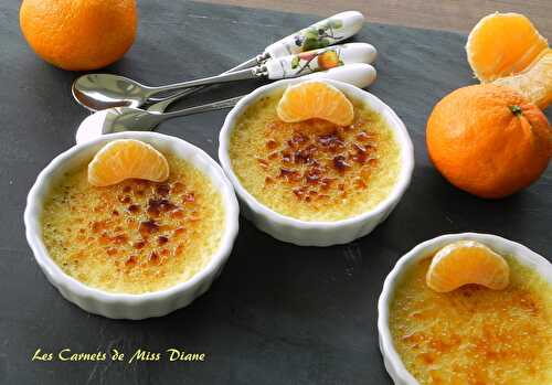 Crèmes brûlées à la clémentine et à l'érable, sans gluten et sans lactose