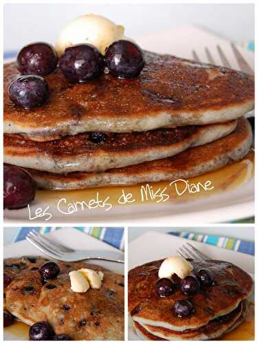 Crêpes aux deux bleuets, sans gluten, ni lactose