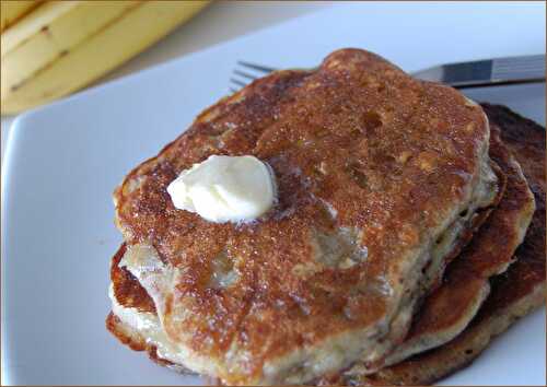 Crêpes aux flocons d'avoine et à la banane, sans gluten et sans lactose