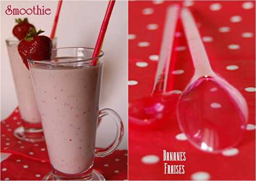 De retour avec un smoothie fraises et bananes