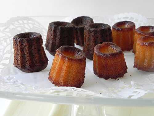 Des cannelés au rhum et à la vanille, et aussi au chocolat, sans gluten