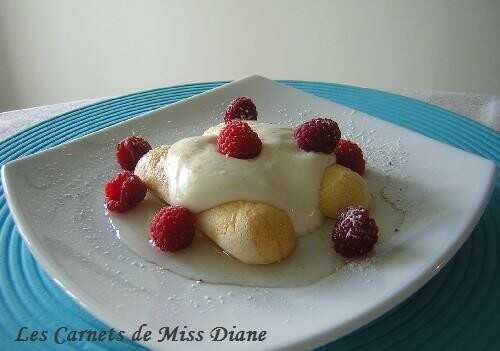 Dessert aux framboises, façon tiramisù, sans gluten