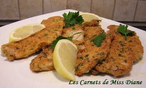 Escalopes de porc au citron et à la moutarde, sans gluten et sans lactose