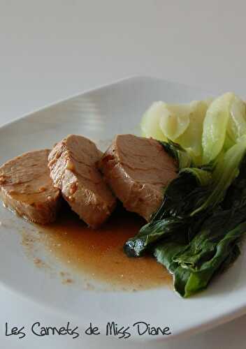 Filet de porc à l'orientale et bok choy braisés, sans gluten et sans lactose