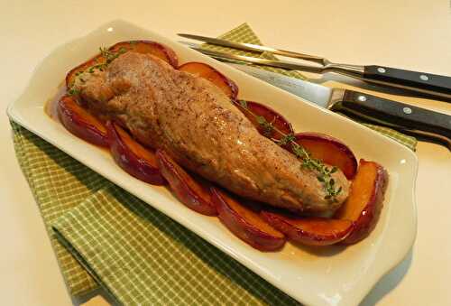 Filet de porc aux pommes et au Calvados, sans gluten et sans lactose