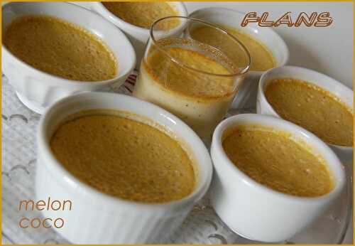 Flan au melon et au lait de coco, sans lactose