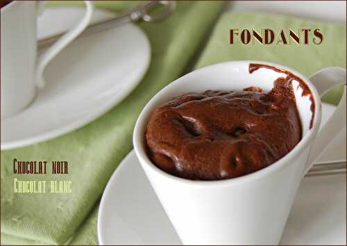 Fondants aux deux chocolats, sans beurre et sans gluten