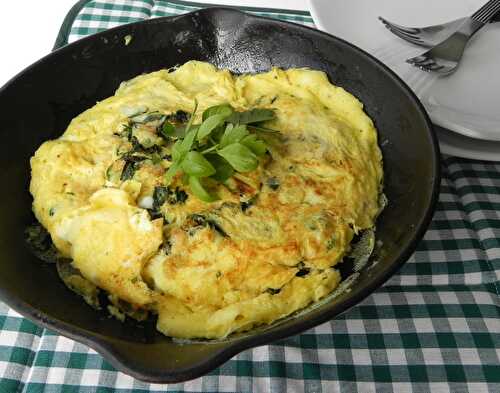 Frittata aux épinards, poireaux et fines herbes, sans gluten et sans lactose