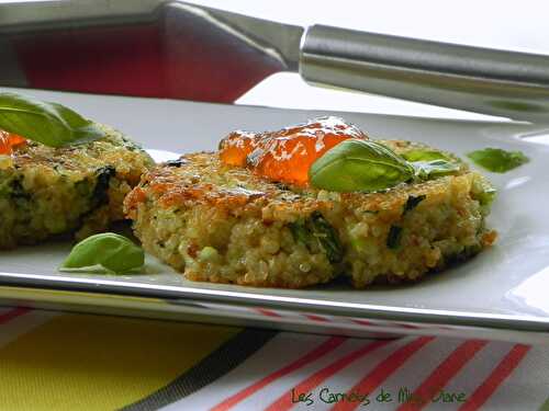 Galettes de quinoa et d'épinards, sans gluten