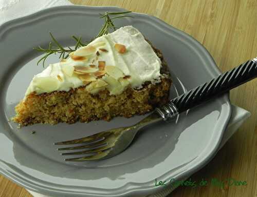 Gâteau au panais et au romarin, sans gluten et sans lactose