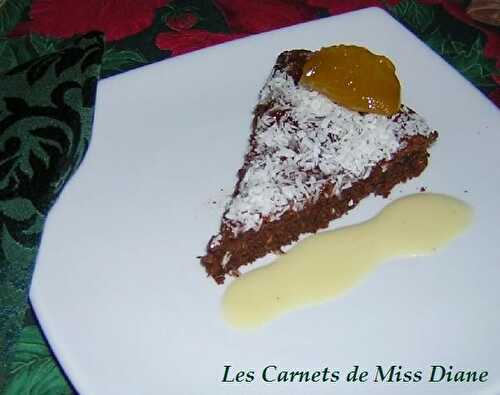 Gâteau choco coco abricot, sans gluten et sans lactose - Les carnets de Miss Diane