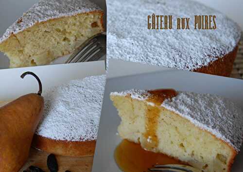 Gâteau moelleux aux poires et à l'huile d'olive, sans gluten et sans lactose