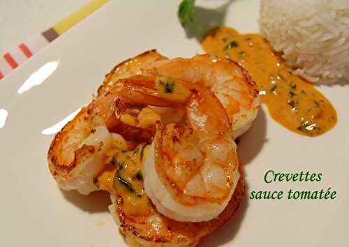 Grosses crevettes aux couleurs du soleil levant, sans gluten et sans lactose