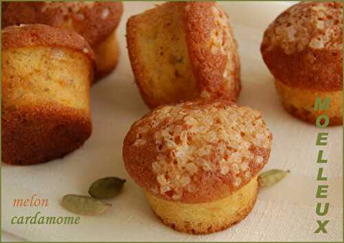 Mini moelleux au melon et à la cardamome, sans gluten et sans lactose