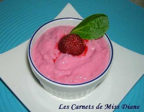 Mousse au tofu et aux fraises, sans gluten et sans lactose