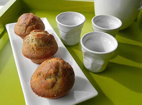 Muffins au citron et aux graines de pavot, sans gluten et sans lactose