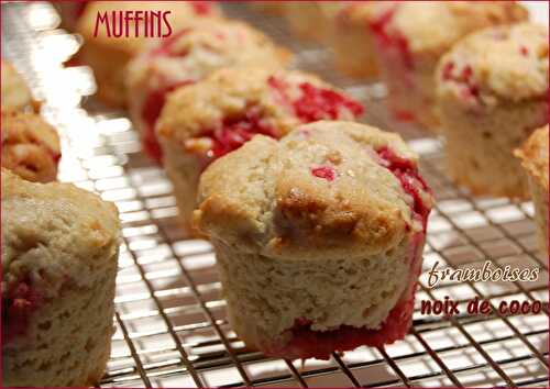 Muffins aux framboises et à la noix de coco, sans gluten et sans lactose