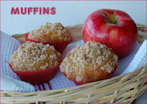 Muffins aux pommes, genre "strudel", sans gluten et sans lactose