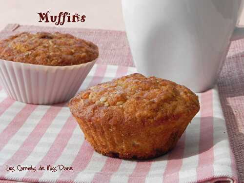 Muffins aux raisins et à la compote de pommes, sans gluten et sans lactose
