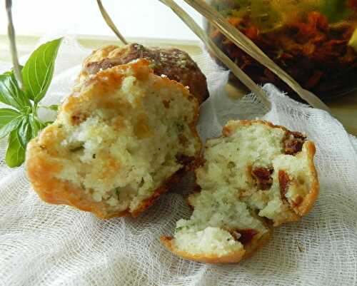 Muffins aux tomates séchées et au basilic, sans gluten et sans lactose