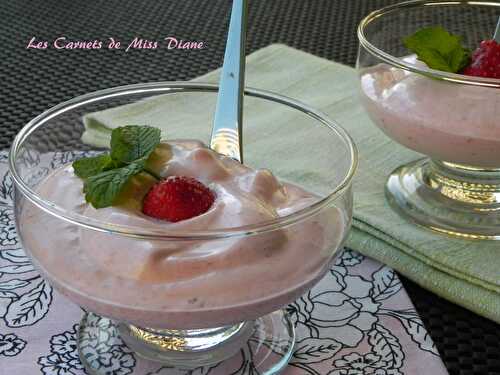 Nuage aux fraises, sans gluten et sans lactose