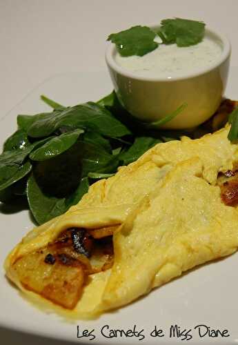 Omelette à l'indienne et raïta, sans gluten et sans lactose