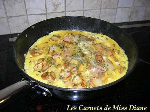 Omelette campagnarde, sans gluten et sans lactose