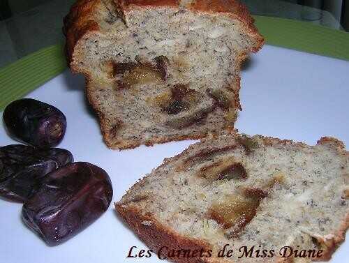 Pain aux bananes et aux dattes, sans gluten et sans lactose