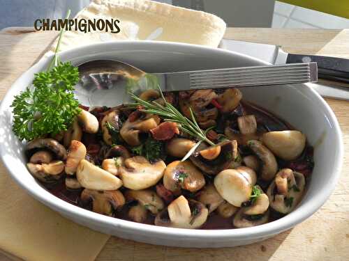 Poêlée de champignons, sans gluten et sans lactose